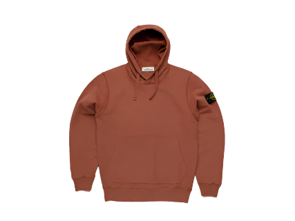 Stone Island Compass-Patch Hoodie Dust Brick Red (Pre-Owned)