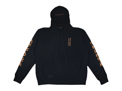 Chrome Hearts Vertical Logo FU Hood Hoodie Black/Brown