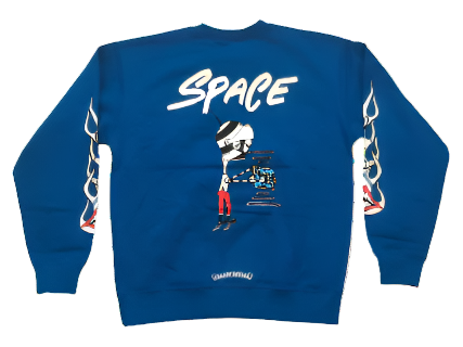 Chrome Hearts Matty Boy Space Crewneck Sweatshirt Blue (Pre-Owned)