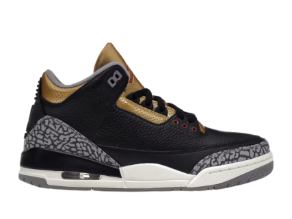 Jordan 3 Retro Black Cement Gold (Women's) (Pre-Owned)