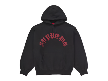 Supreme Printed Arc Hooded Sweatshirt Black