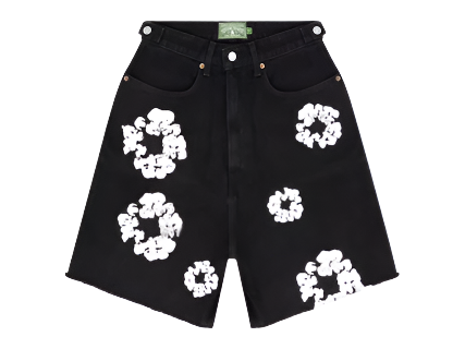 Denim Tears The Cotton Wreath Jean Short Black