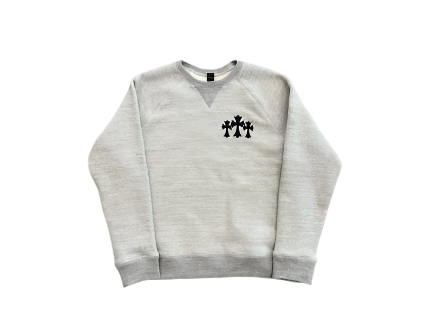 Chrome Hearts Cemetery Cross CH Crewneck Grey