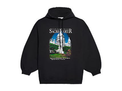 Balenciaga Sacré Cœur Sport Hoodie 'Black'