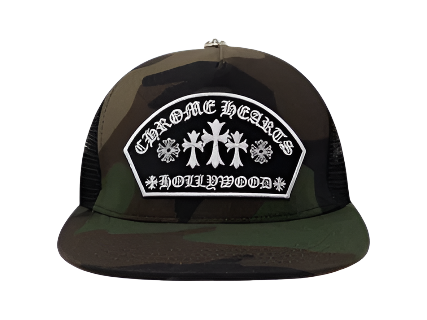 Chrome Hearts Arc Cross Patch Trucker Cap Camo