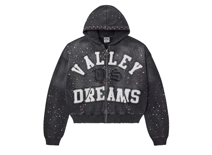 Vale Vallery Forever Classico Rhinestone Zip Up Hoodie (Pre-Owned)