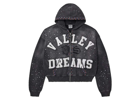 Vale Vallery Forever Classico Rhinestone Zip Up Hoodie (Pre-Owned)