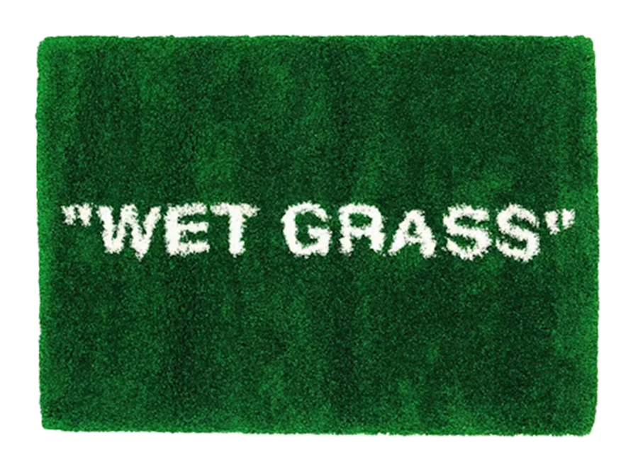 Virgil Abloh x IKEA MARKERAD "WET GRASS" Rug 195x133 CM Green (Pre-Owned)