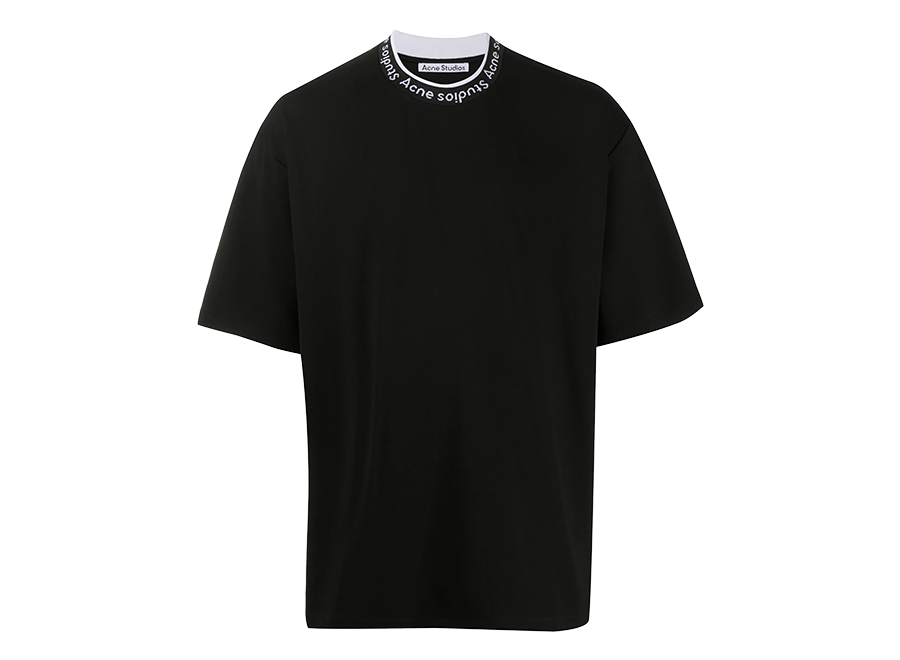 Acne Studios Logo Collar T-Shirt Black