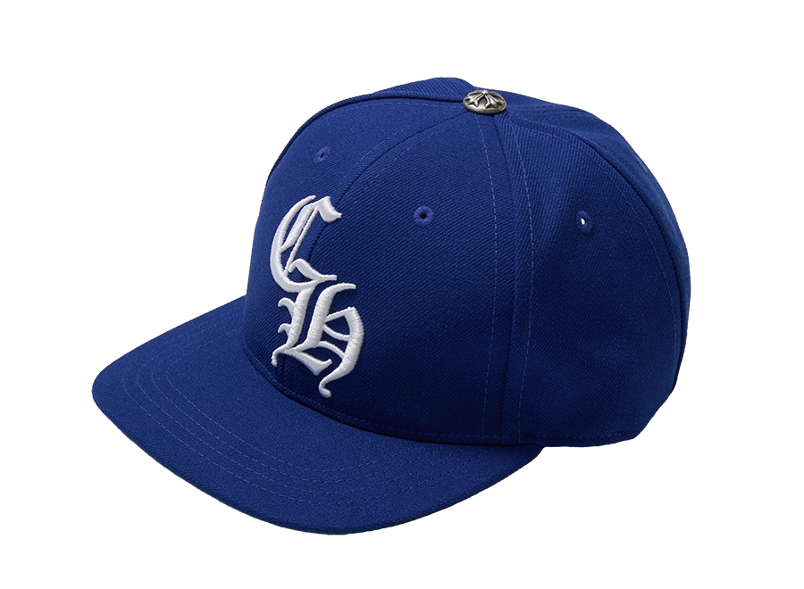 Chrome Hearts 6 Panel On Field CH Baseball Cap Blue/White