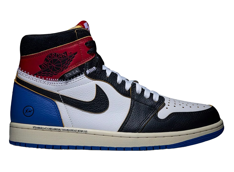 Jordan 1 Retro High OG SP Fragment x Union LA Varsity Red Sport Royal