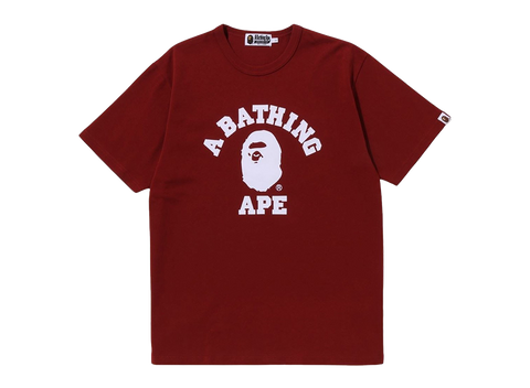 A Bathing Ape Men College Heavy Weight Tee Red