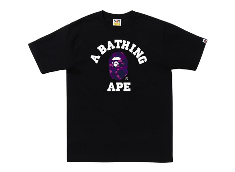 Bape Color Camo College Tee Black/Purple (Pre-Owned)