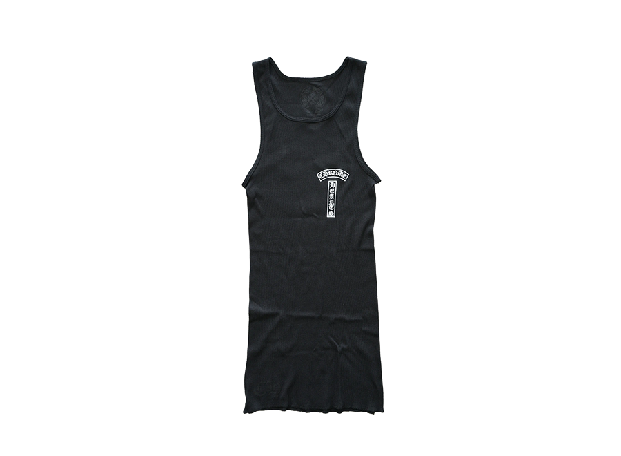 Chrome Hearts T-Bar Cross Ribbed Tank Top Black (Pre-Owned)