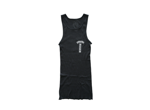 Chrome Hearts T-Bar Cross Ribbed Tank Top Black (Pre-Owned)