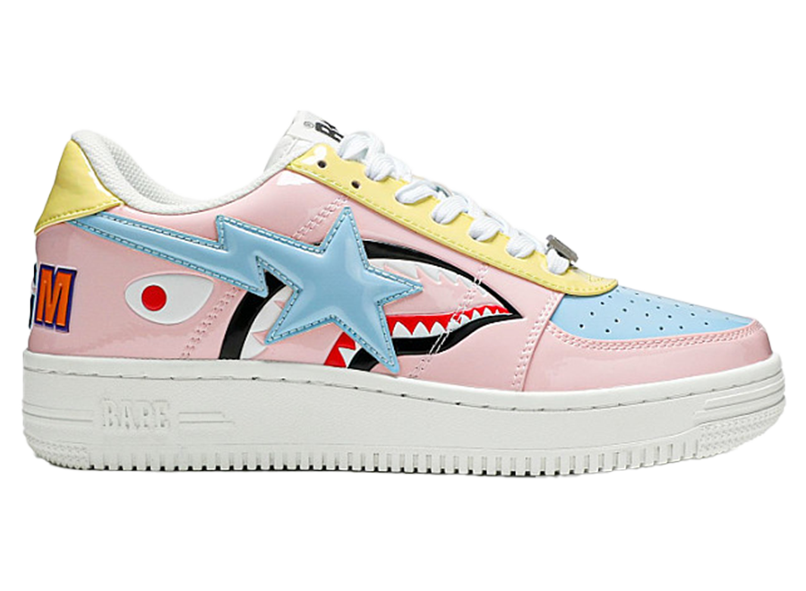 Bapesta Low M1 Shark Face Pink