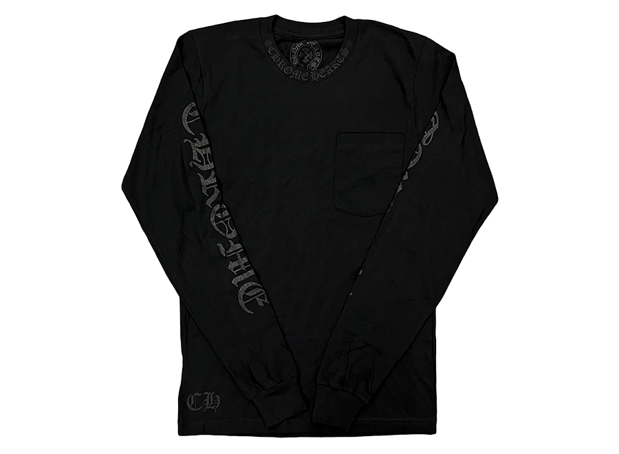 Chrome Hearts Neck Script Long Sleeve Shirt Black/Black (Pre-Owned)