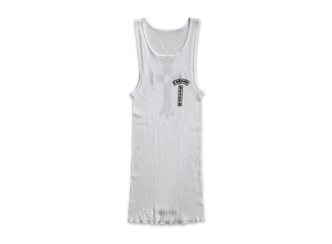 Chrome Hearts T-Bar Cross Ribbed Tank Top White (Pre-Owned)