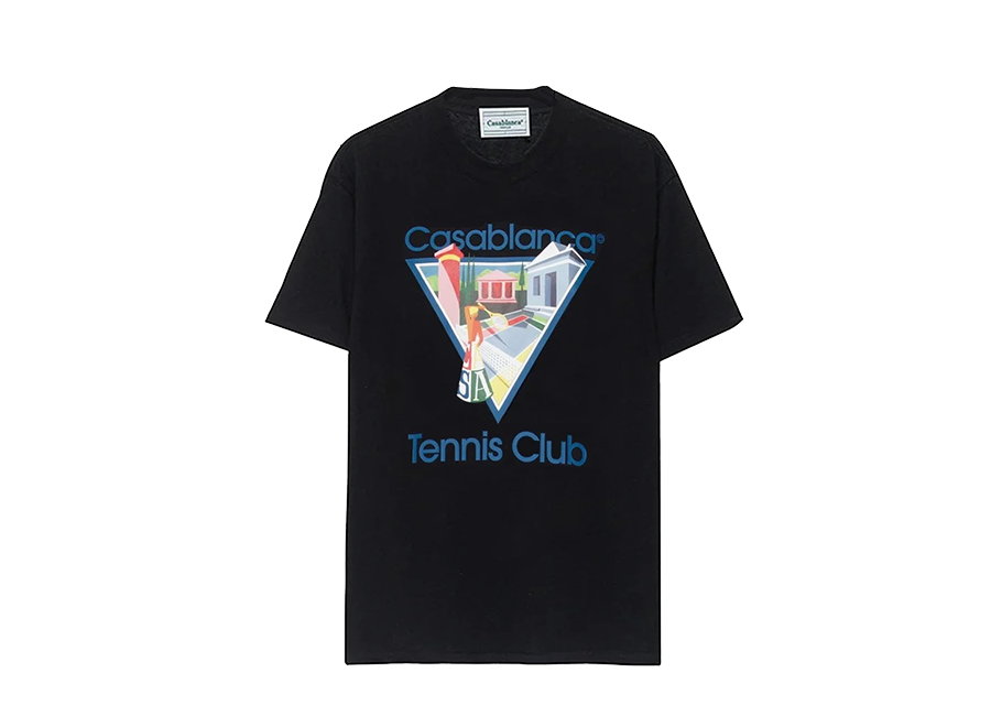 CASABLANCA Men's Tennis Club 'la Joueuse' T-shirt Black (Pre-Owned)