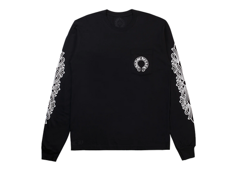 Chrome Hearts Horseshoe Floral L/S T-Shirt Black (Pre-Owned)