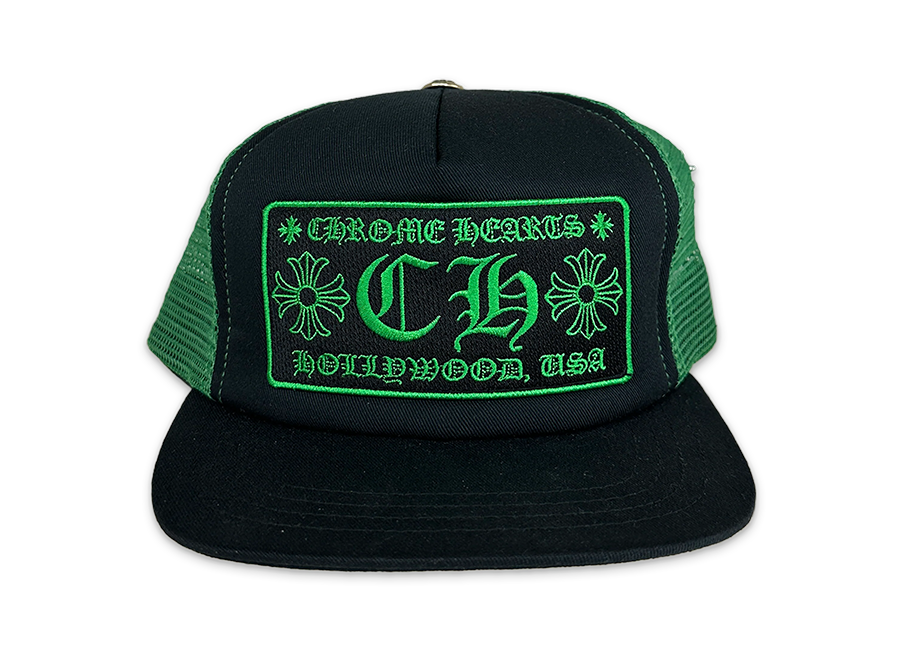 Chrome Hearts CH Hollywood Trucker Hat Black/Green (Pre-Owned)