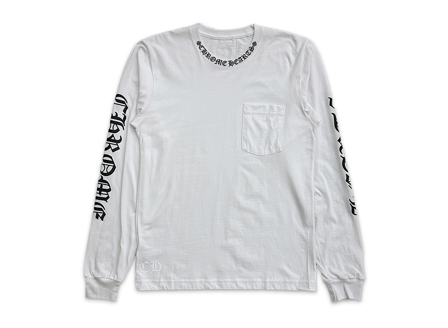 Chrome Hearts Neck Logo L/S T-Shirt Black/White (Pre-Owned)