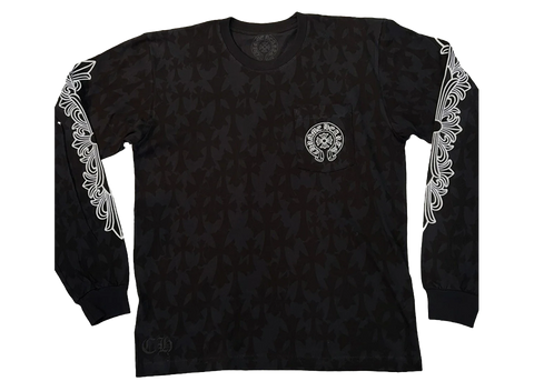 Chrome Hearts Cemetery Monogram L/S T-Shirt Black (Pre-Owned)