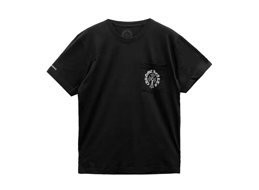 Chrome Hearts Black Triple Cross Logo Short Sleeve T-shirt