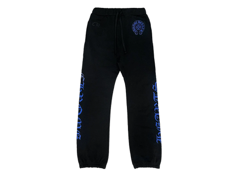 Chrome Hearts Horseshoe Logo Script Sweatpants Black Blue (Pre-Owned)