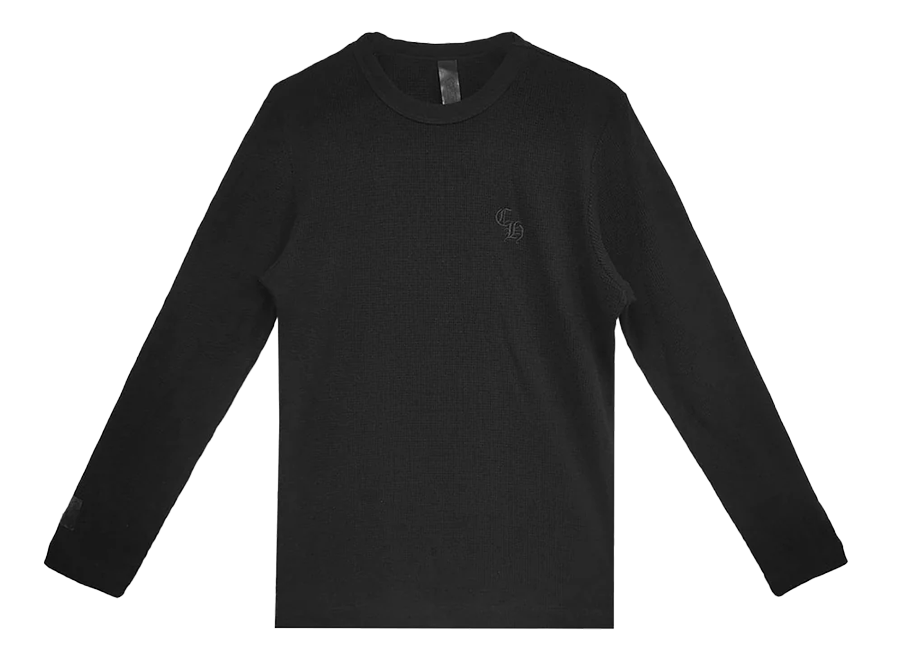 Chrome Hearts CH Waffle Thermal L/S T-Shirt Black (Pre-Owned)