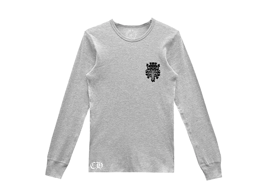 Chrome Hearts Dagger Grey Waffle Thermal Long Sleeve Shirt (Pre-Owned)