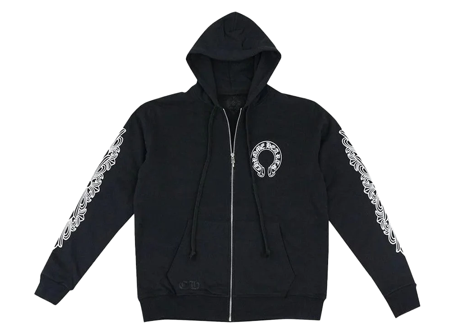 Chrome Hearts Las Vegas Horseshoe Floral Thermal Zip Up Hoodie (Pre-Owned)