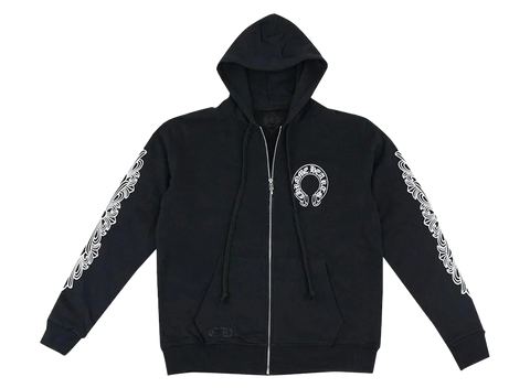 Chrome Hearts Las Vegas Horseshoe Floral Thermal Zip Up Hoodie (Pre-Owned)