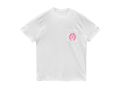Chrome Hearts Pink Horseshoe Logo Short Sleeve T-Shirt Tee