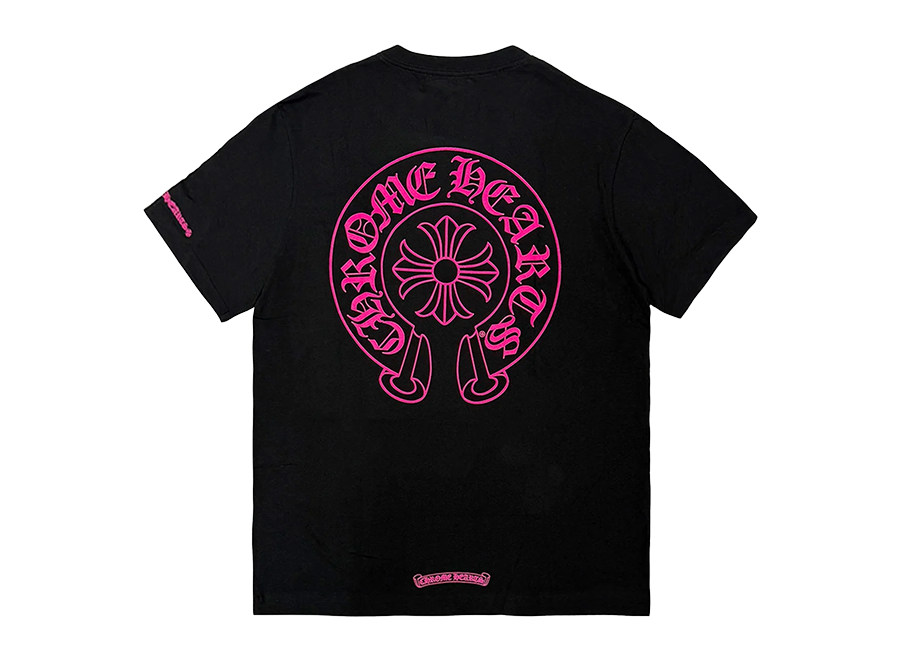 Chrome Hearts Horseshoe Logo Pocket T-Shirt Black Pink
