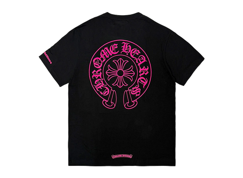 Chrome Hearts Horseshoe Logo Pocket T-Shirt Black Pink