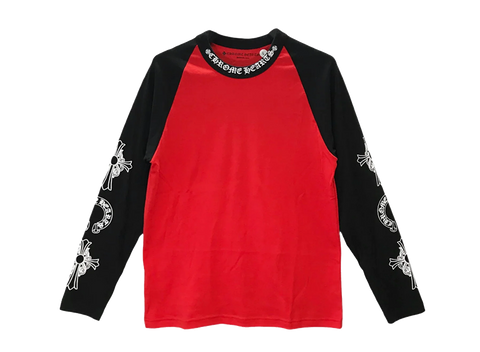 Chrome Hearts Horseshoe Cross L/S T-Shirt Red/Black (Pre-Owned)