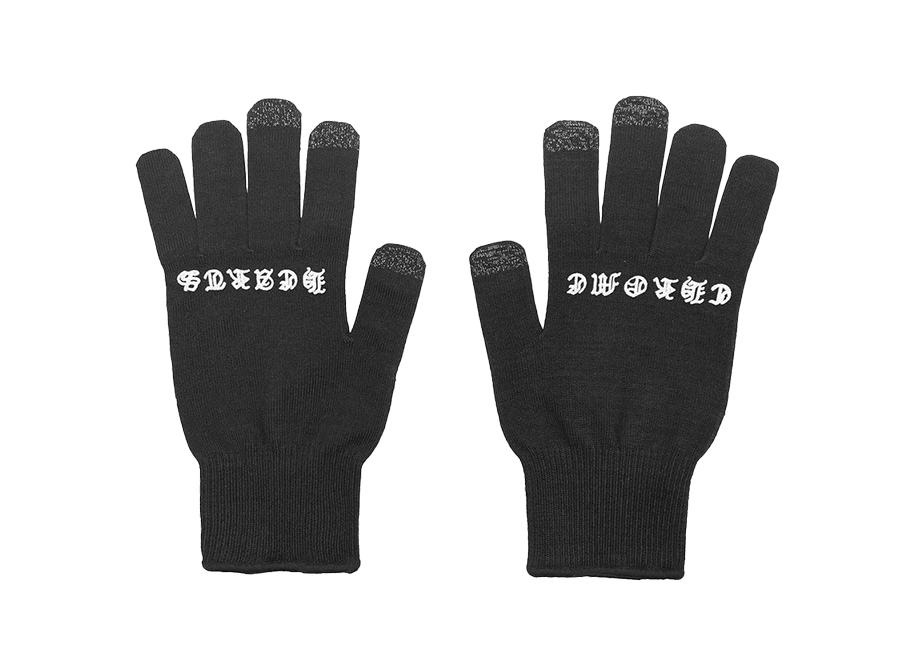 Chrome Hearts Script Cross Logo Gloves