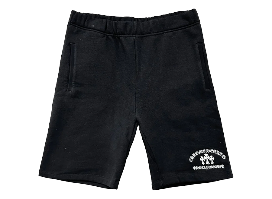 Chrome Hearts Triple Cross Embroidered Shorts Black