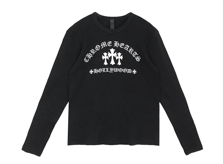 Chrome Hearts Triple Cross Hollywood Long Sleeve Tee Black (Pre-Owned)
