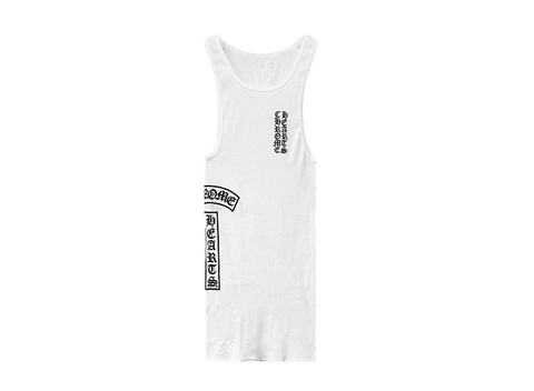 Chrome Hearts T-Bar Script Logo Tank Top White (Pre-Owned)