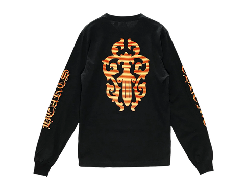 Chrome Hearts Orange Dagger Script Logo L/S T-Shirt Black (Pre-Owned)