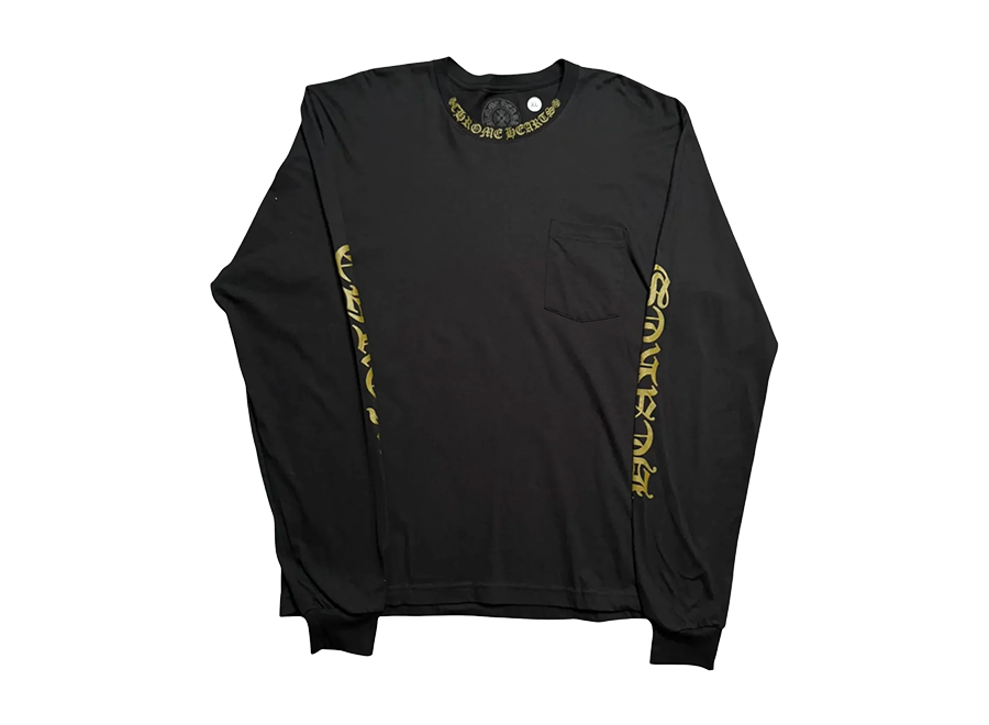 Chrome Hearts Long Sleeve Pocket Crew T-shirt Black/Army Green
