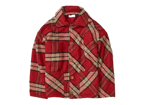 ERL Woven Blanket Coat in Red (Pre-Owned)