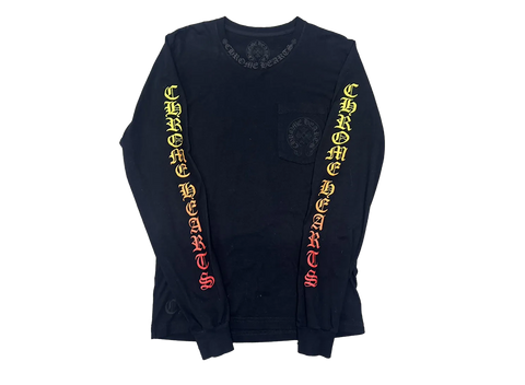 Chrome Hearts Gradient Script Horseshoe Long Sleeve T-Shirt Black (Pre-Owned)