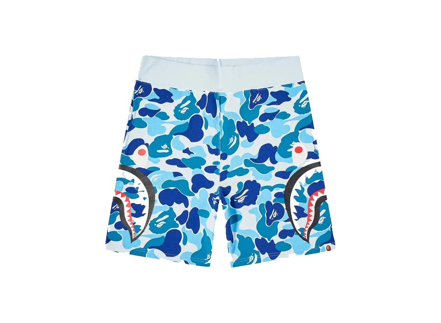 Bape ABC Camo Side Shark Shorts Blue