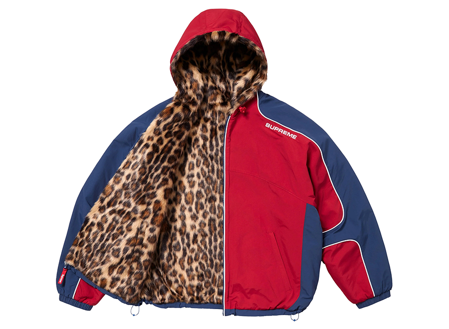 Supreme Faux Fur Reversible Hooded Track Jacket Red (Pre-Owned)