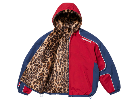 Supreme Faux Fur Reversible Hooded Track Jacket Red (Pre-Owned)