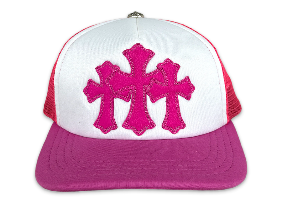 Chrome Hearts Triple Cross Trucker Hat Pink (Pre-Owned)
