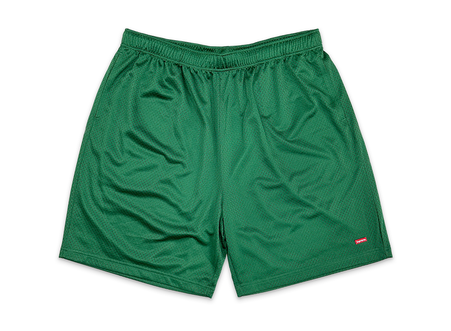 Supreme Small Box Logo Baggy Mesh Shorts Green (Pre-Owned)